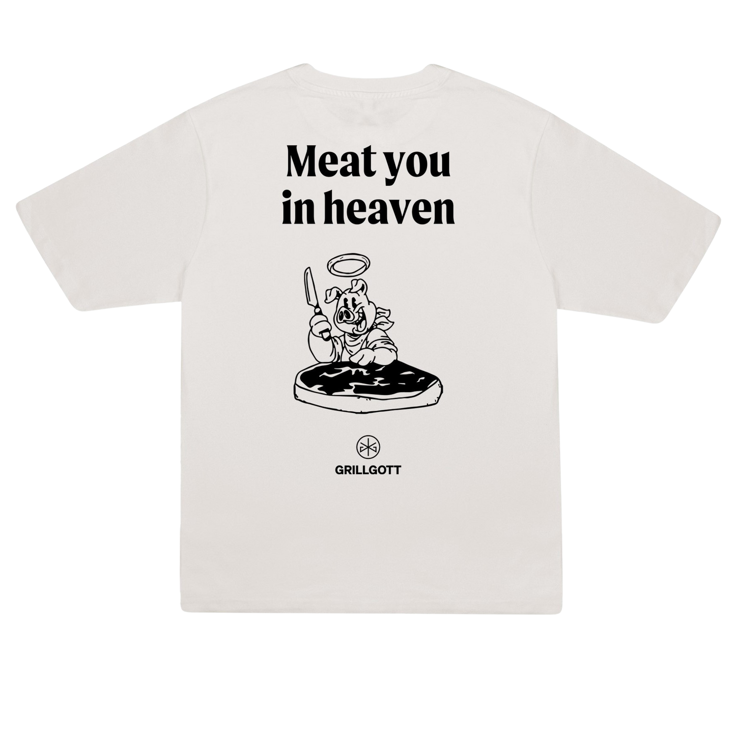 Grillgott T-Shirt M "Meat you in heaven"
