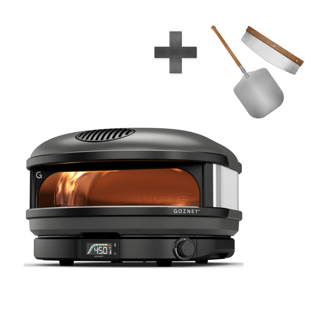 Arc XL Pizzaofen Off-Black inkl. Pizzaschieber und Wiegemesser