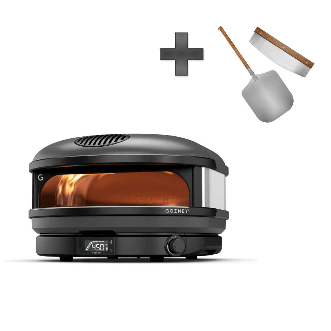 Arc Pizzaofen Gas Off-Black inkl. Pizzaschieber und Wiegemesser