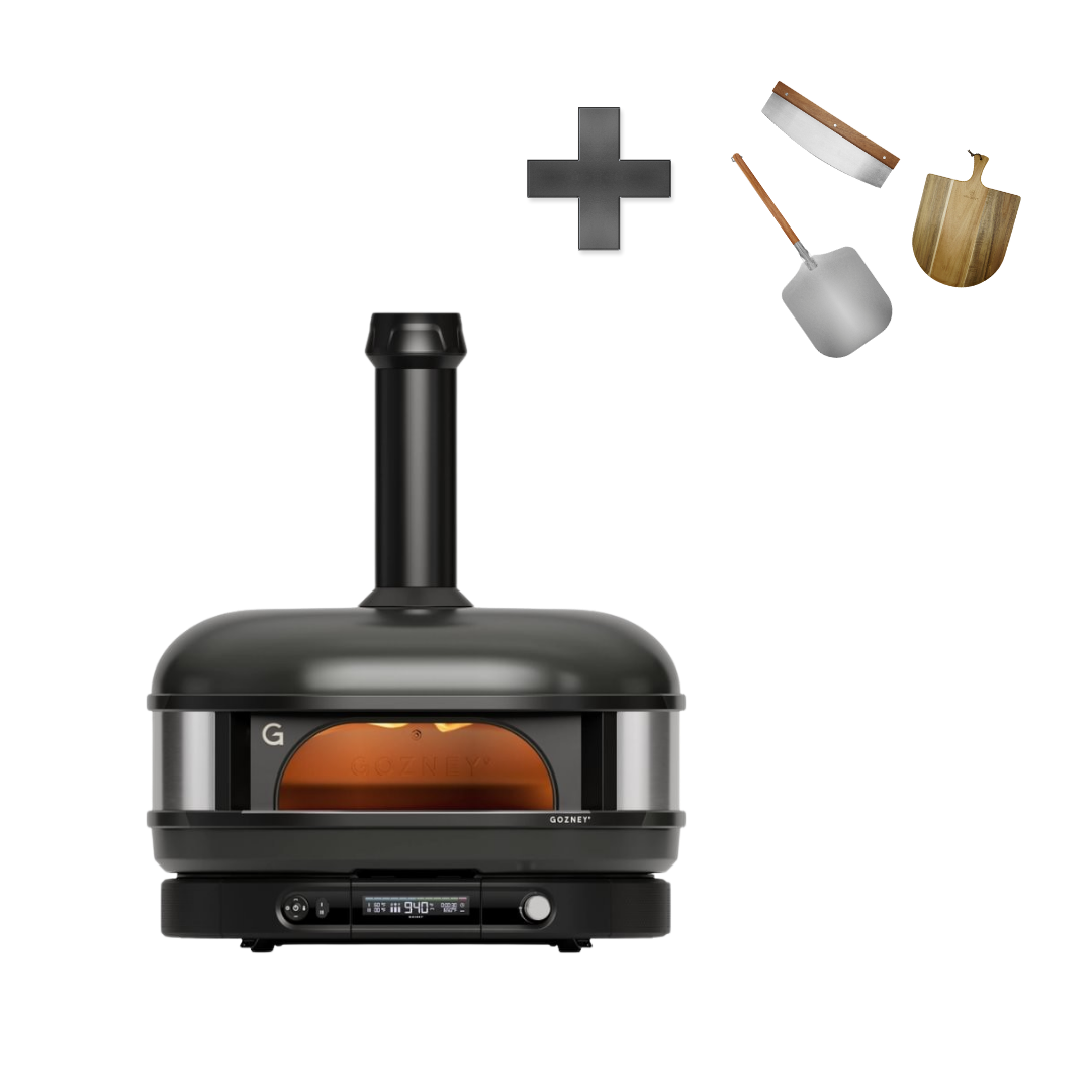 Dome Gen 2.0 Dual Fuel Off-Black Pizzaofen inkl. Pizzaschieber, Servierbrett & Wiegemesser