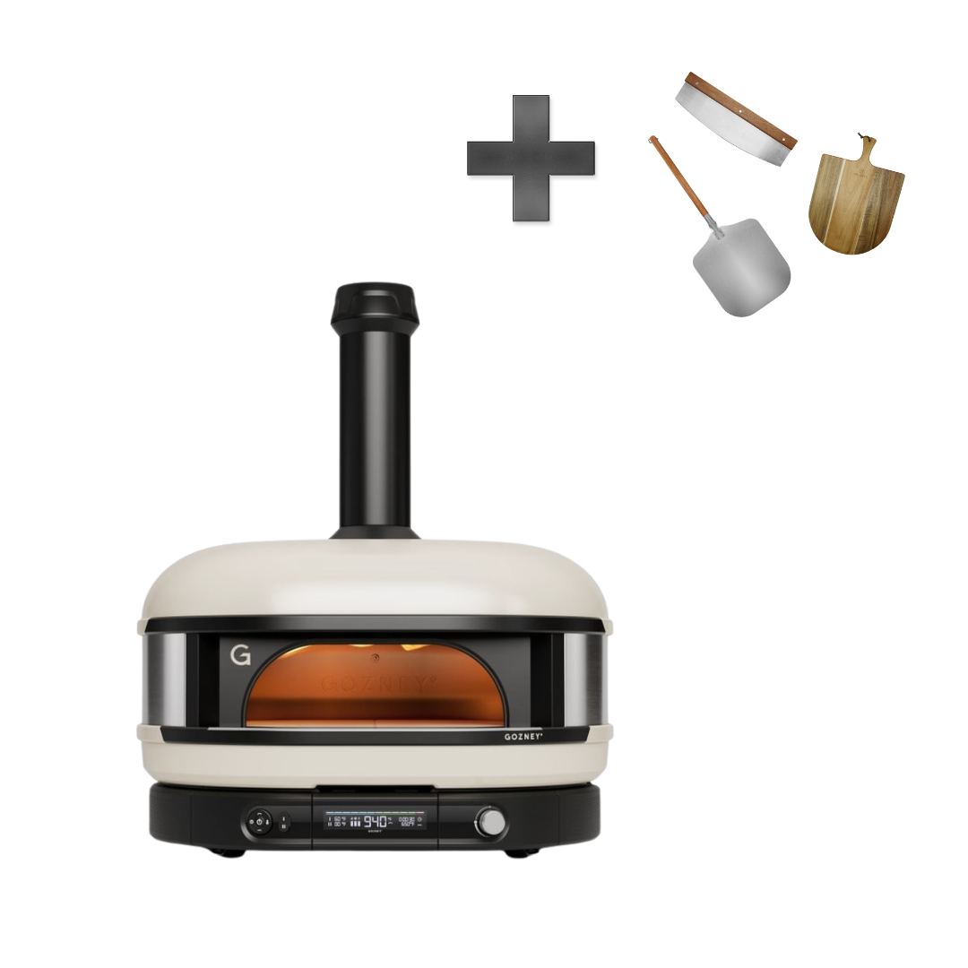 Dome Gen 2.0 Dual Fuel Bone Pizzaofen inkl. Pizzaschieber, Servierbrett & Wiegemesser