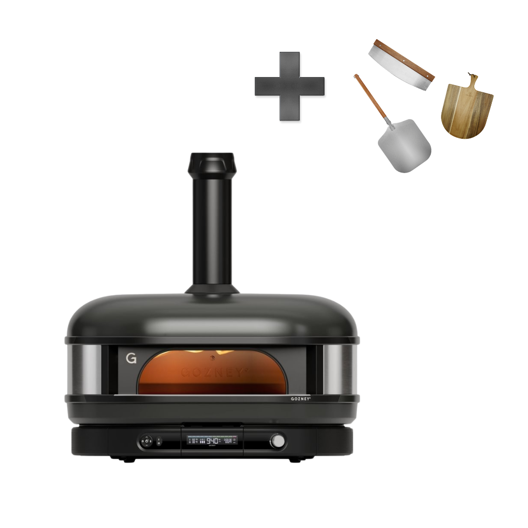 Dome Gen 2.0 XL Dual Fuel Off-Black inkl. Pizzaschieber, Servierbrett & Wiegemesser