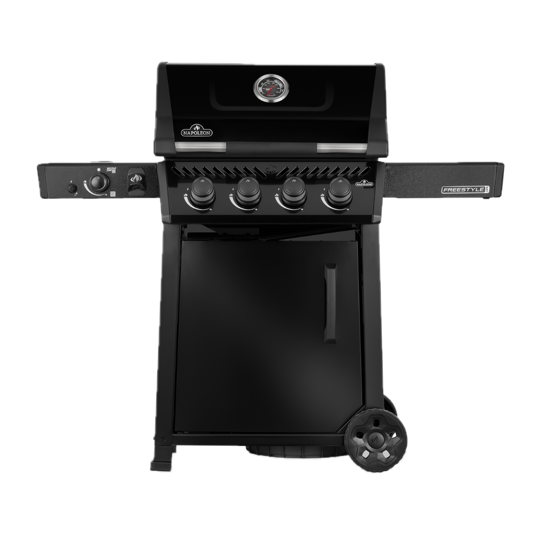 Freestyle™ PRO 425, 4 Hauptbrenner, SIZZLE ZONE™ und Tür, Schwarz