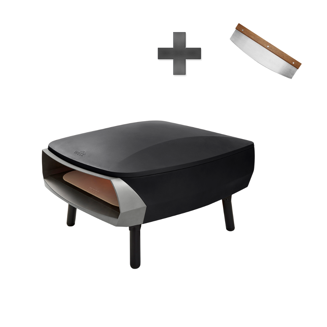 Pizzaofen ETNA FERMO Black inkl. Wiegemesser