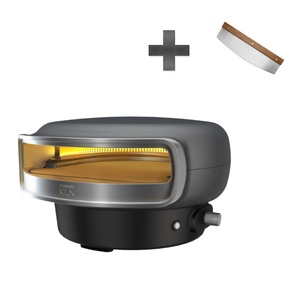 Pizzaofen Everdure KILN 1-Brenner graphite inkl. Wiegemesser