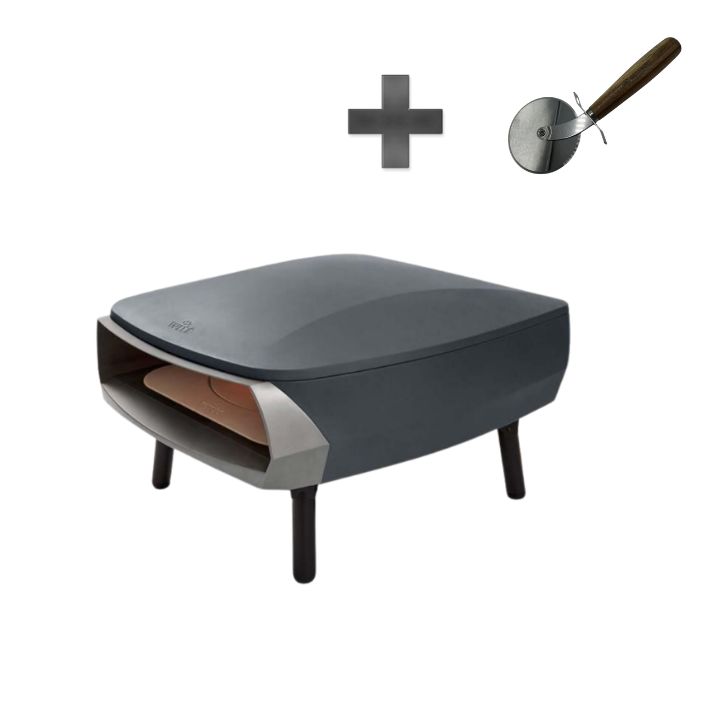 Pizzaofen ETNA ROTANTE Grey inkl. Pizzaschneider