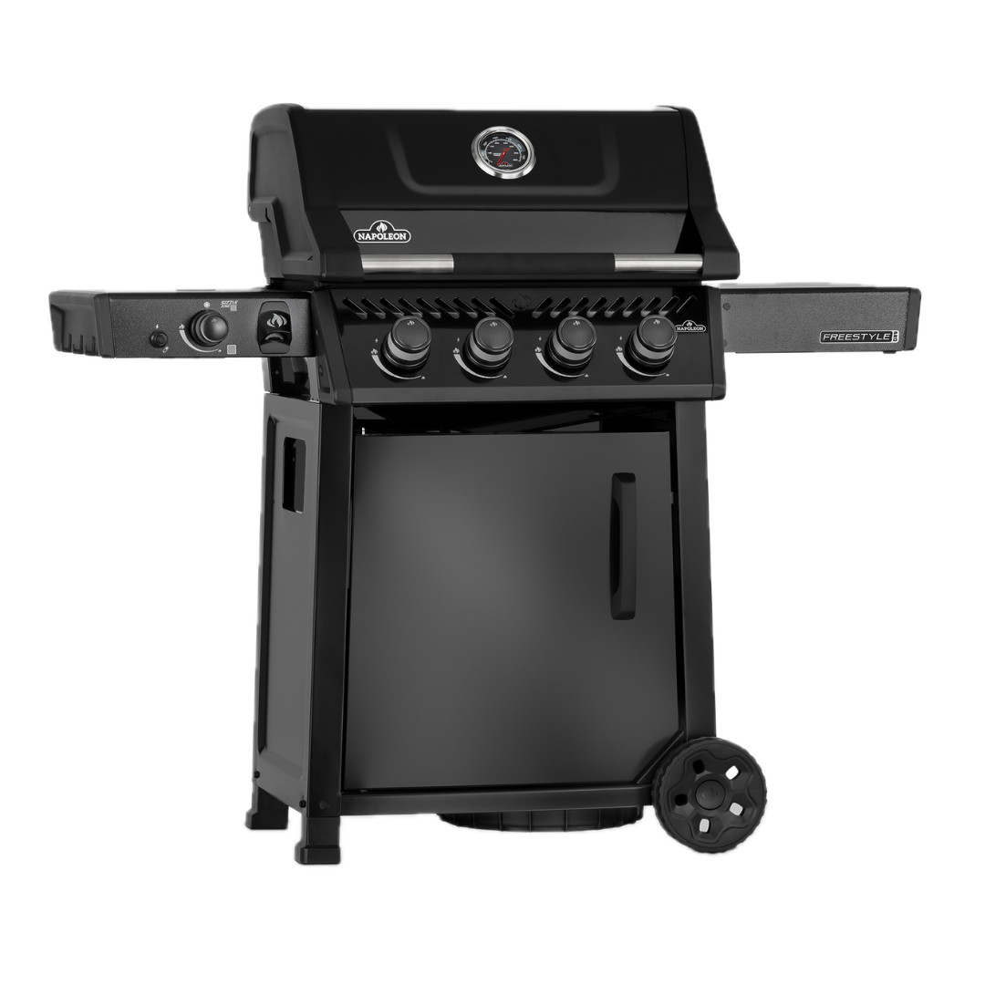 Freestyle™ PRO 425, 4 Hauptbrenner, SIZZLE ZONE™ und Tür, Schwarz