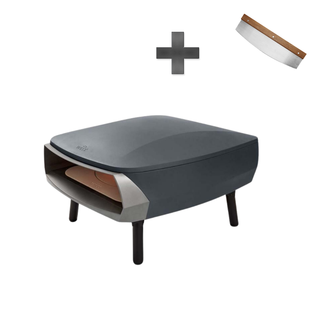 Pizzaofen ETNA ROTANTE Grey inkl. Wiegemesser