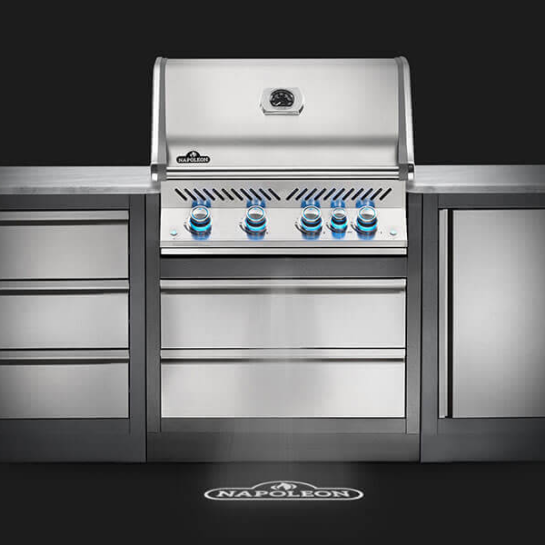 Prestige Pro 500, Edelstahl, Einbau, inkl. Drehspieß