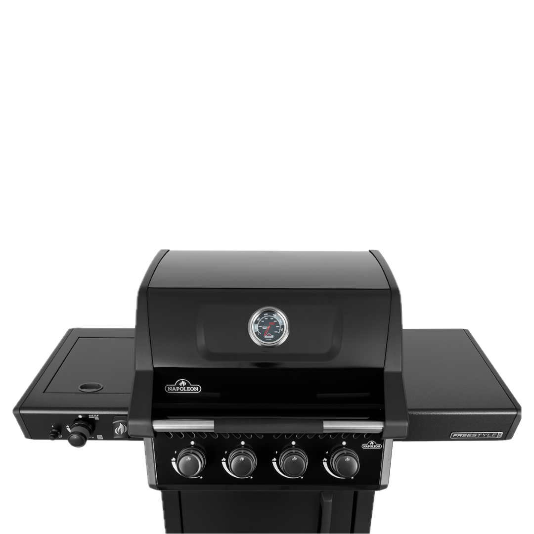 Freestyle™ PRO 425, 4 Hauptbrenner, SIZZLE ZONE™ und Tür, Schwarz
