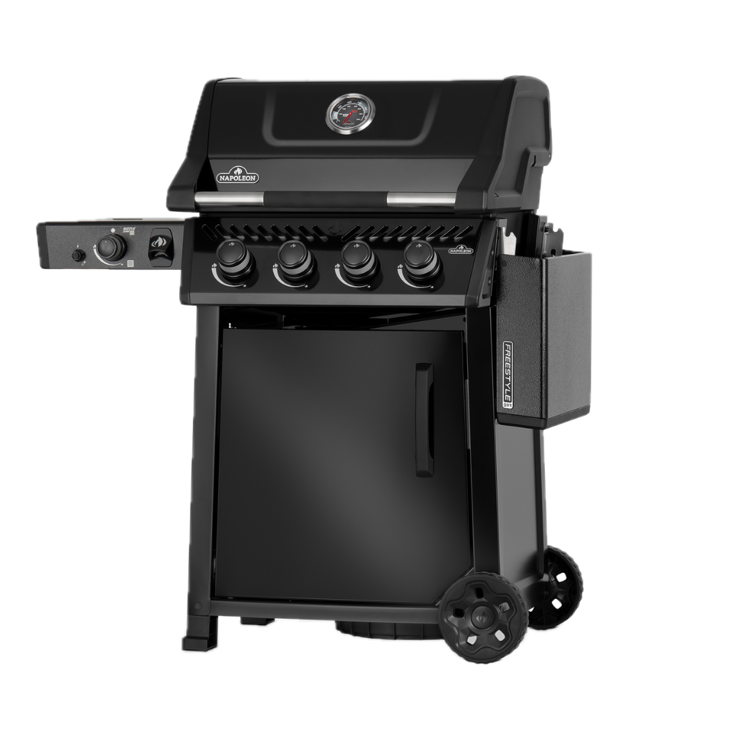 Freestyle™ PRO 425, 4 Hauptbrenner, SIZZLE ZONE™ und Tür, Schwarz