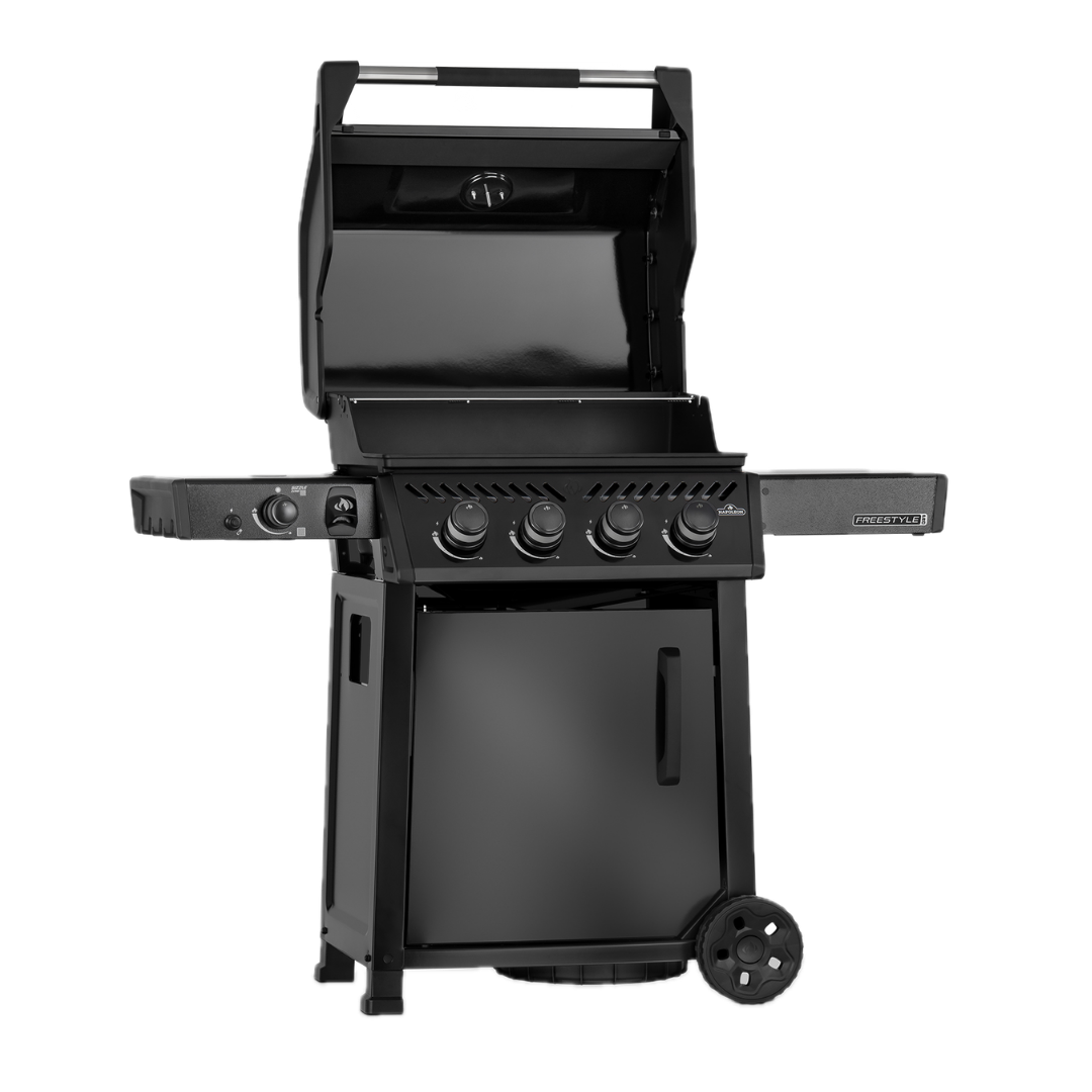 Freestyle™ PRO 425, 4 Hauptbrenner, SIZZLE ZONE™ und Tür, Schwarz