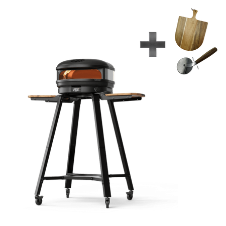 Arc XL Pizzaofen Off-Black Basic Bundle inkl. Pizzaschneider und Servierbrett