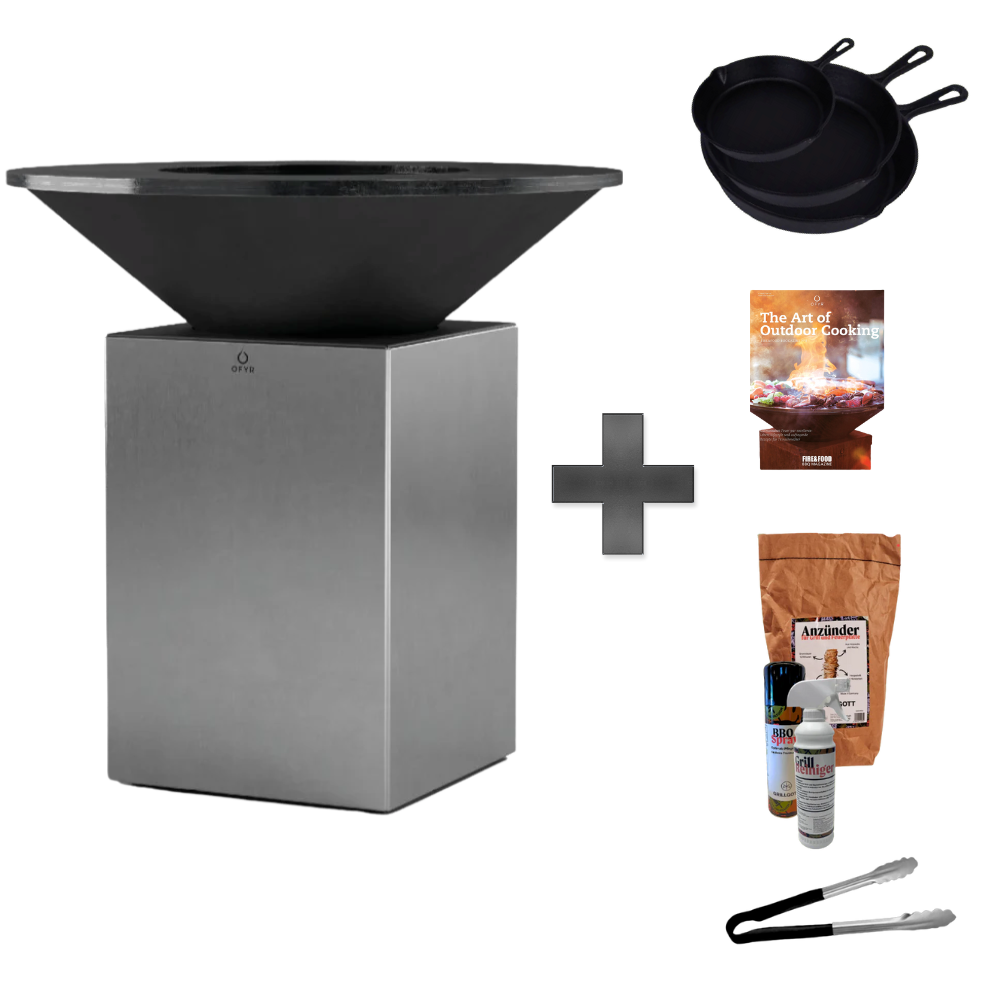 Anniversary Collection 100 Brushed Stainless Steel inkl. Zubehörbundle