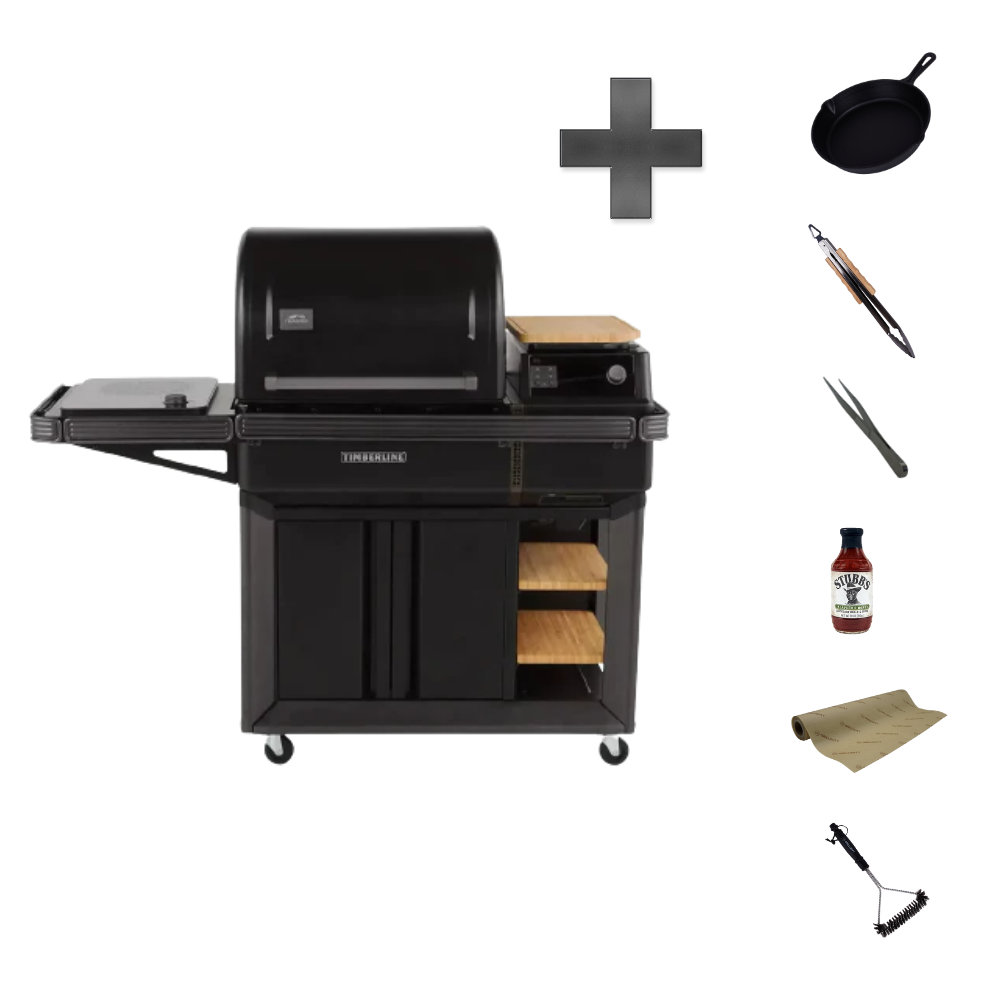 Timberline Pelletgrill inkl. WiFire, Induktionskochfeld, Meater Probes & Zubehörbundle