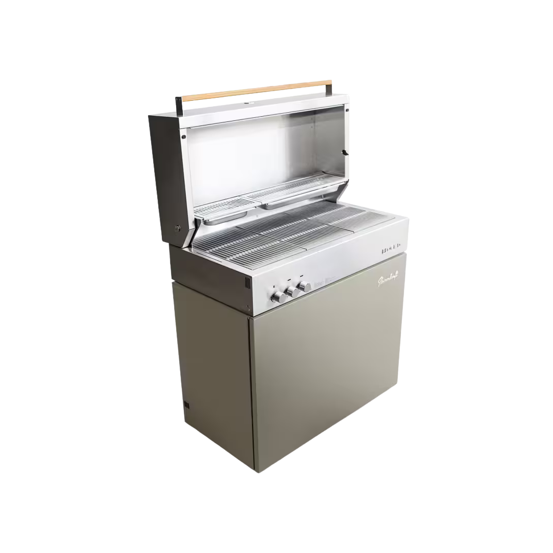 FlammkraftGrillBlockDTaupeDeckeloffen