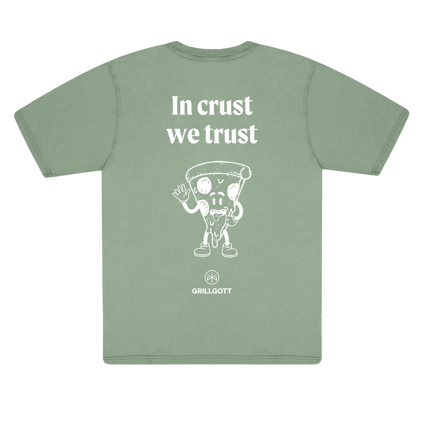 Grillgott T-Shirt M "In crust we trust"