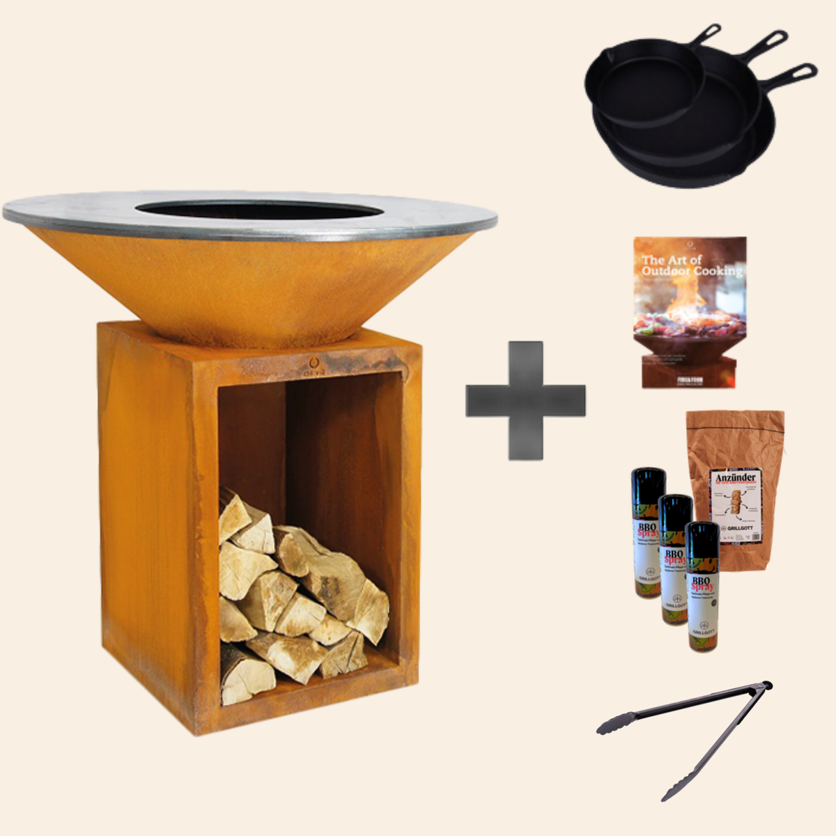 Classic+ Storage Corten 100 Grill Feuerplatte