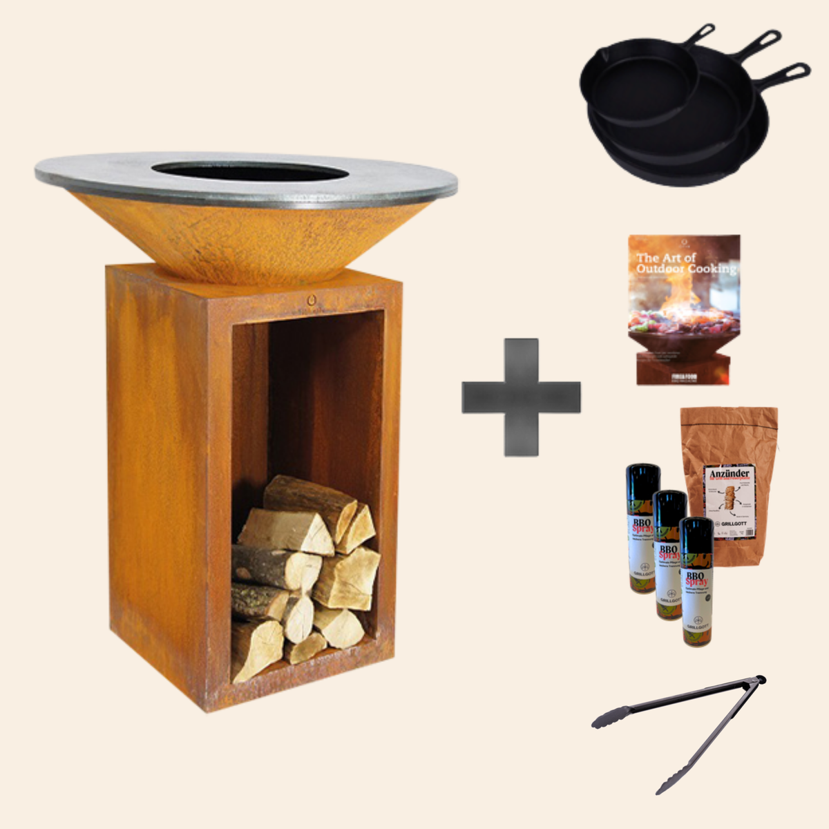 Classic+ Storage Corten 85 Feuerplatte