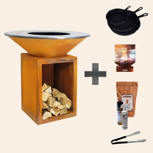 Classic+ Storage Corten 100 Grill Feuerplatte inkl. Zubehörbundle