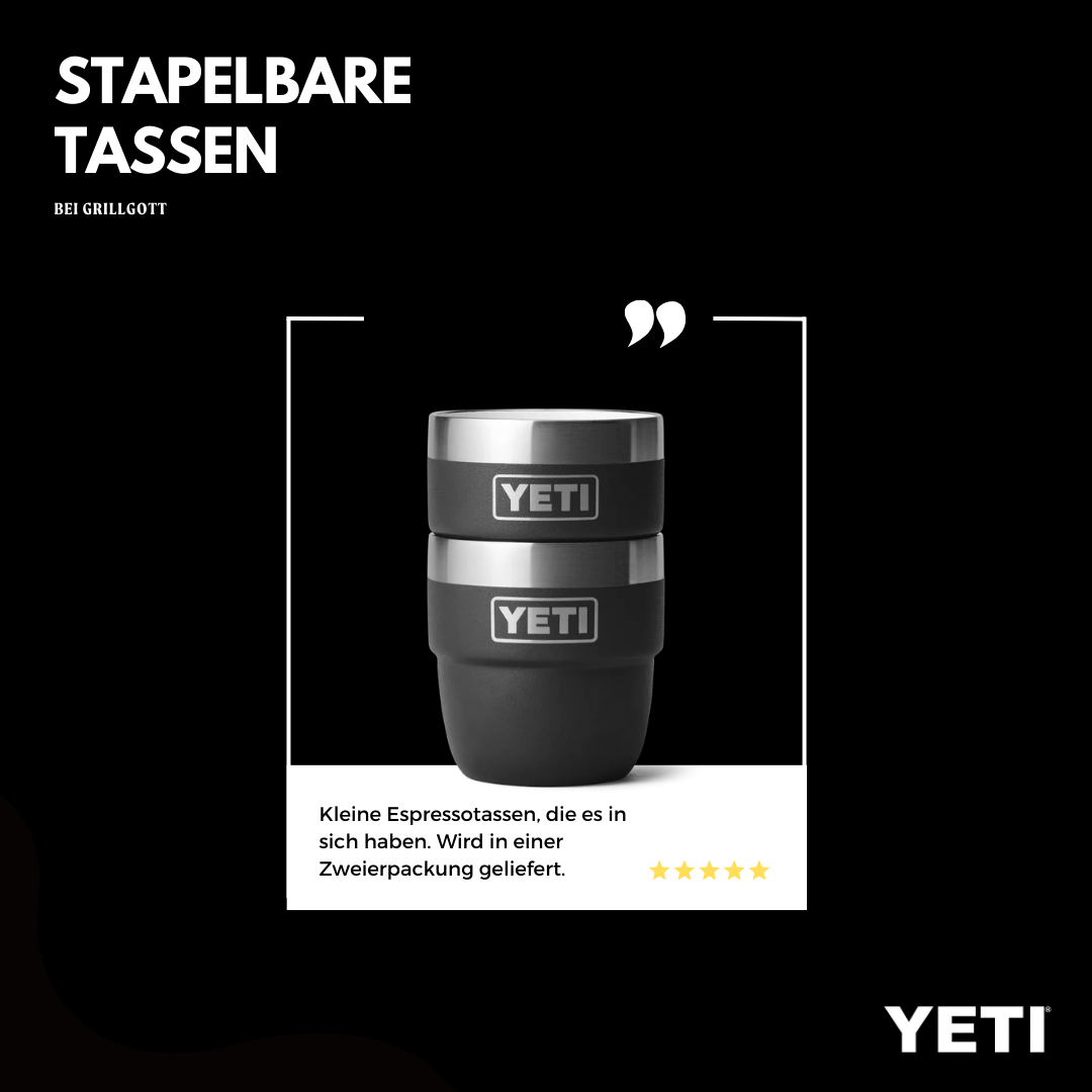 Stapelbare Tassen 2er 118ml Black